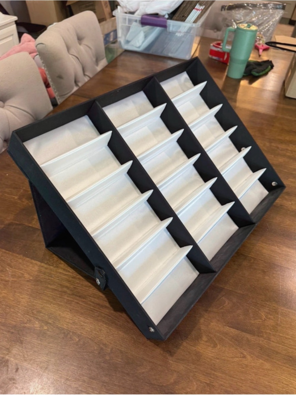 Optical Eyeglass Display Case – 15-Slot Folding Countertop